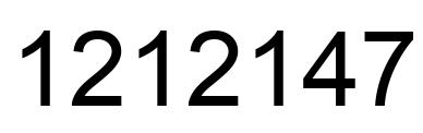 Number 1212147 black image