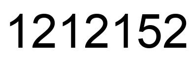 Number 1212152 black image