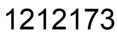 Number 1212173 black image