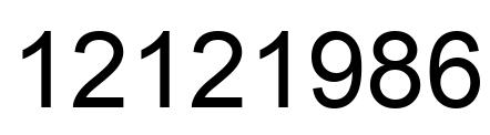 Número 12121986 imagen negro