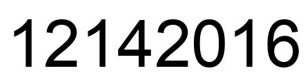 Number 12142016 black image