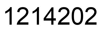 Number 1214202 black image