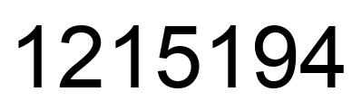 Number 1215194 black image