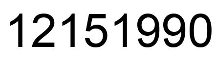 Número 12151990 imagen negro