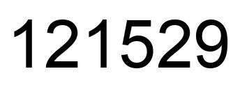 Number 121529 black image
