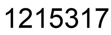 Number 1215317 black image