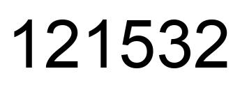 Number 121532 black image