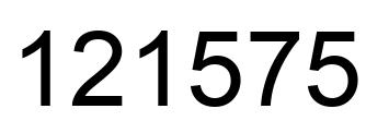 Número 121575 imagen negro