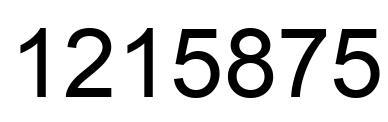 Number 1215875 black image