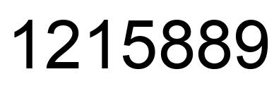 Number 1215889 black image