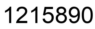 Number 1215890 black image