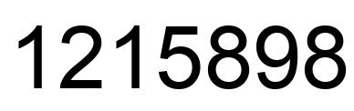 Number 1215898 black image