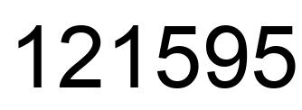 Number 121595 black image