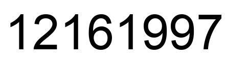 Número 12161997 imagen negro