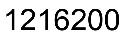 Number 1216200 black image
