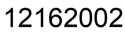 Número 12162002 imagen negro