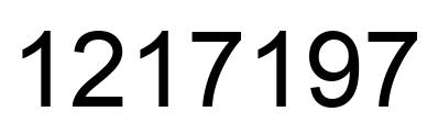 Número 1217197 imagen negro
