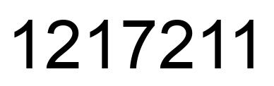 Number 1217211 black image