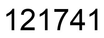 Número 121741 imagen negro