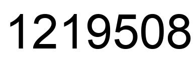 Number 1219508 black image