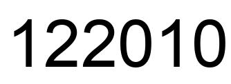 Number 122010 black image