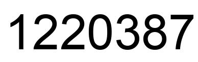 Number 1220387 black image