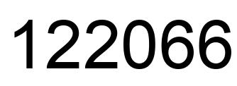 Number 122066 black image