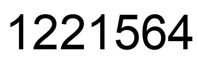 Número 1221564 imagen negro