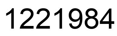 Number 1221984 black image
