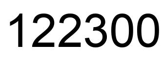 Número 122300 imagen negro