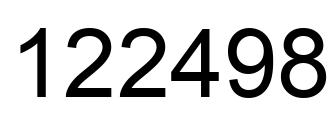 Number 122498 black image