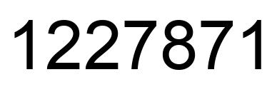 Number 1227871 black image