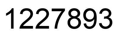 Number 1227893 black image