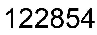 Number 122854 black image
