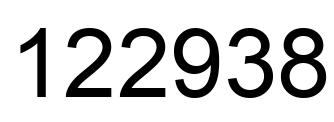 Número 122938 imagen negro