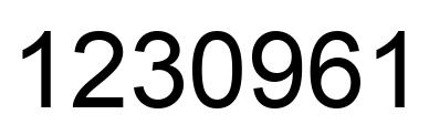Número 1230961 imagen negro