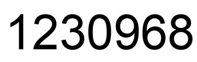 Número 1230968 imagen negro