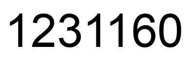 Número 1231160 imagen negro