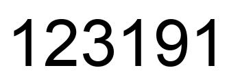 Número 123191 imagen negro