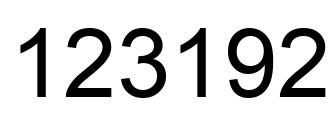 Número 123192 imagen negro