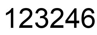Número 123246 imagen negro