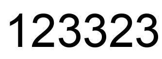 Number 123323 black image