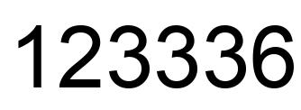 Número 123336 imagen negro