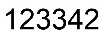 Número 123342 imagen negro