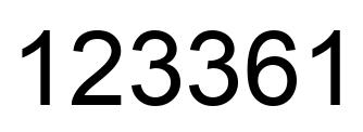 Number 123361 black image