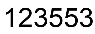Número 123553 imagen negro