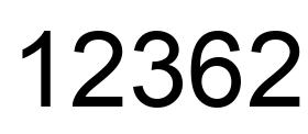 Number 12362 black image