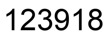 Number 123918 black image
