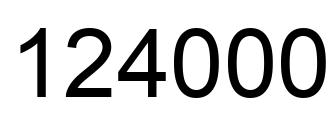 Number 124000 black image