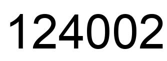 Número 124002 imagen negro